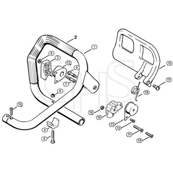 Genuine Stihl 090 AV / P - Handlebar