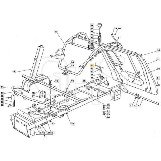 1228H - 2003 - 13-2642-13 - Mountfield Ride On Mower Frame Diagram