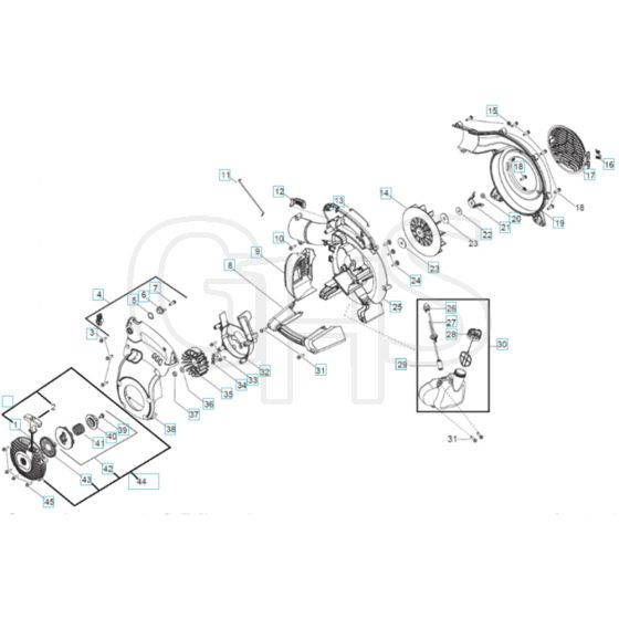 Husqvarna 125 BVX Housing