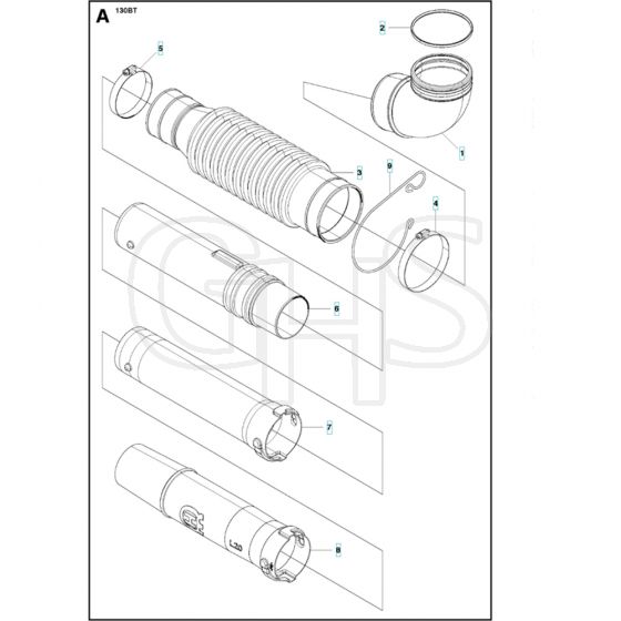 Husqvarna 130 BT Tube