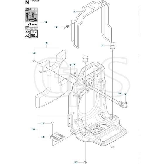 Husqvarna 150 BF Frame