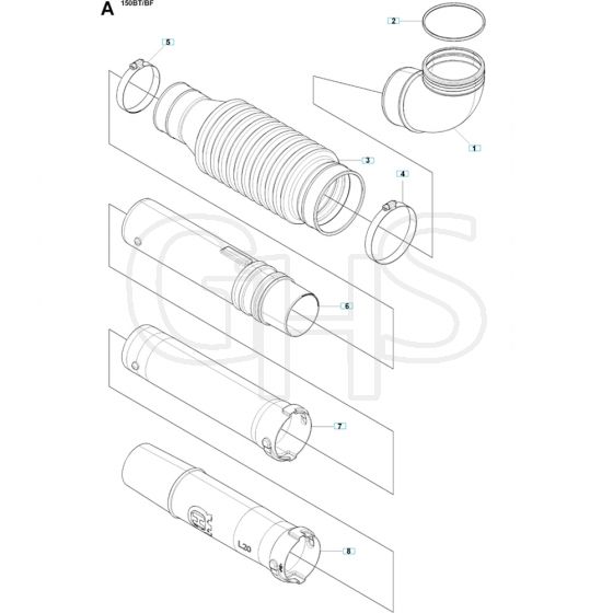 Husqvarna 150 BF Tube