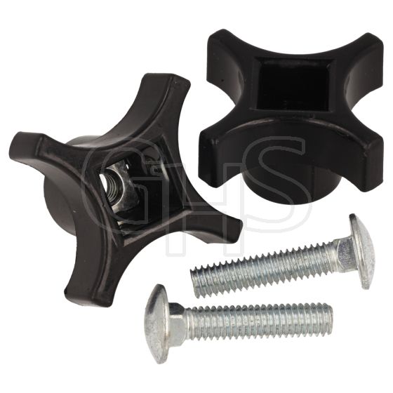 Lawnmower Handle Bar Nuts & Bolts, Pack of 2