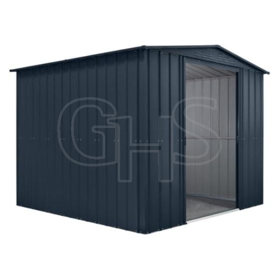 Globel 8x8ft Apex Metal Garden Shed - Grey | GHS