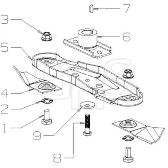 Masport 250ST - 465805 - Nov 2019 - 460mm Blade Assembly