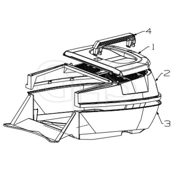 Masport 300AL - 483798 - Oct 2015 > 7960000 - 18" Catcher Assembly - Plastic