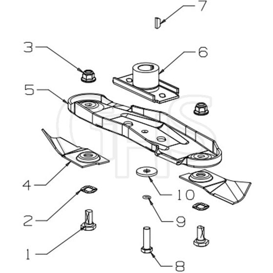 Masport 300AL - 483798 - Oct 2015 > 7960000 - 460mm Quick Cut Blade Assembly