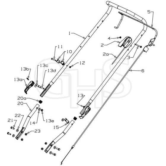 Masport 300AL - 483798 - Oct 2015 > 7960000 - Handle