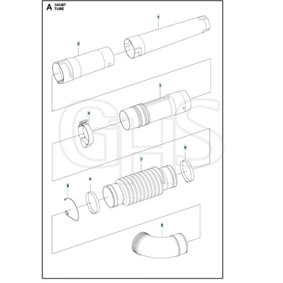 Husqvarna 340iBT - Tube