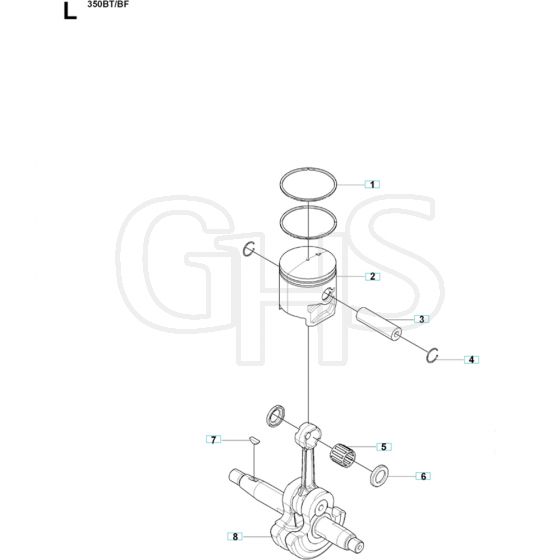 Husqvarna 350 BT - Crankshaft