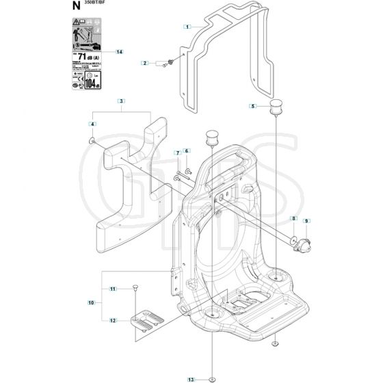 Husqvarna 350 BT - Frame