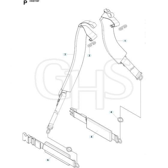 Husqvarna 350 BT - Harness