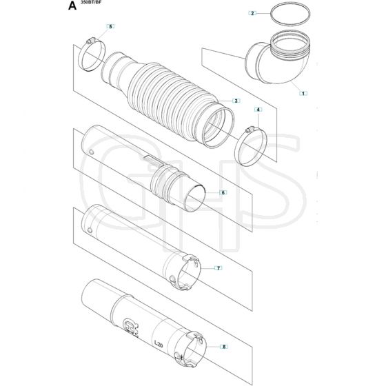 Husqvarna 350 BT - Tube