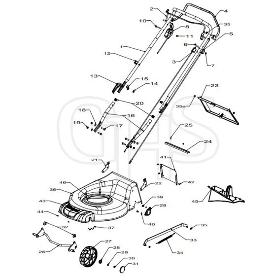 Masport 350ST - 569816 - Mar 2009 > 7198877 - Main Assembly