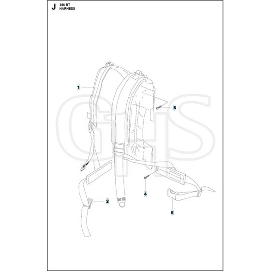 Husqvarna 356 BT - Harness