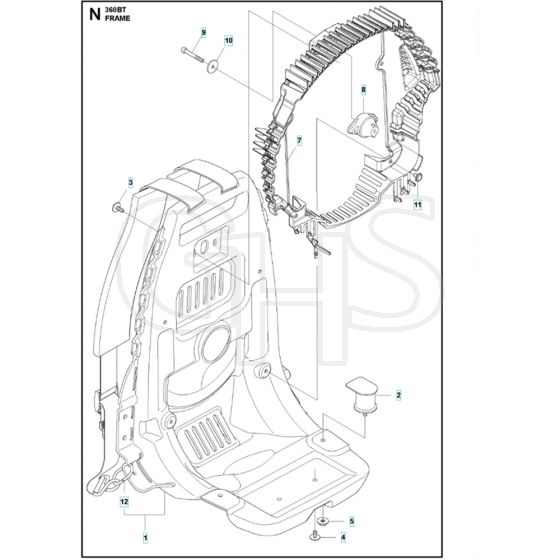 Husqvarna 360 BT - Frame