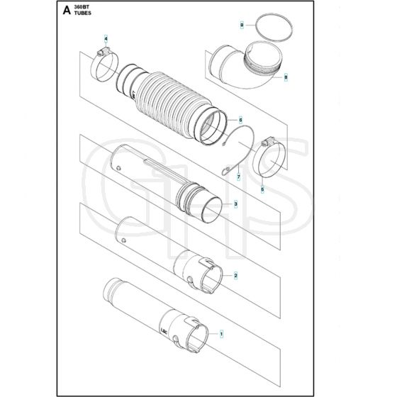 Husqvarna 360 BT - Tube