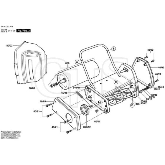 Allett Rover Classic 17L Main Assembly