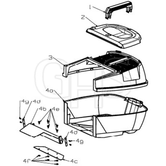 Masport 450ST - 465787 - Nov 2019 - 767058 Catcher Assembly 18” SP