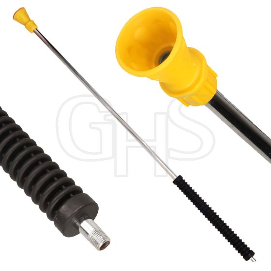 Straight Pressure Washer Lance Pipe With Molded Grip & Nozzle Protector - 900mm