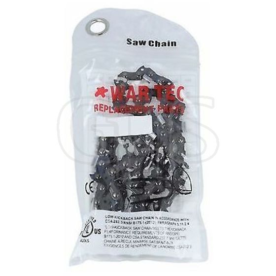 WAR TEC 10" - Chainsaw Chain 1/4" - 043" (A4S) - 60 Links, Single