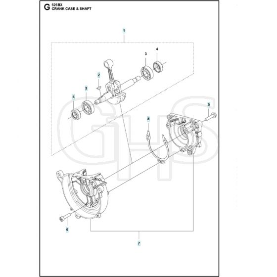 Husqvarna 525 BX - Crankcase