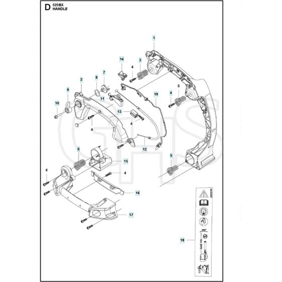 Husqvarna 525 BX - Handle
