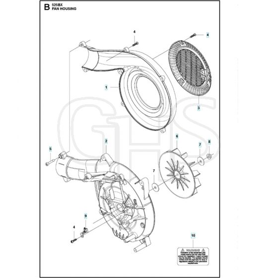 Husqvarna 525 BX - Housing