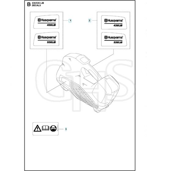 Husqvarna 536LiB - Decals