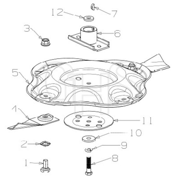 Masport 575AL - 465839 - Aug 2020 > 8479068 - 460mm Disc Blade- Wavy, Assembly