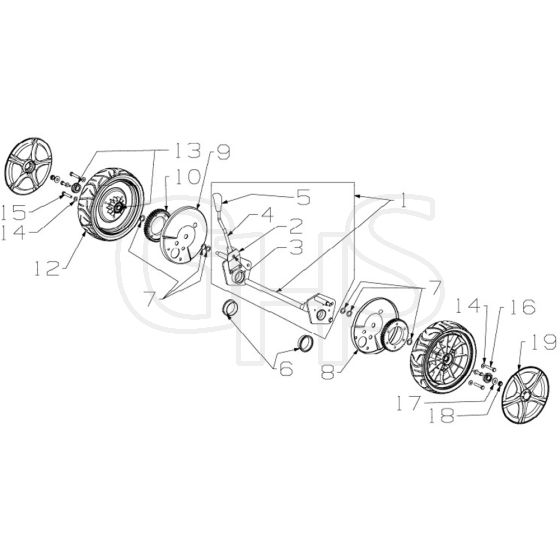 Masport 575AL - 465839 - Aug 2020 > 8479068 - Wheel Assembly