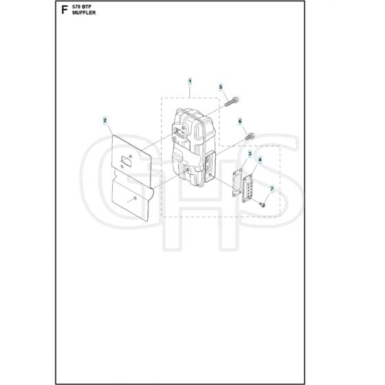 Husqvarna 578 BTF - Muffler