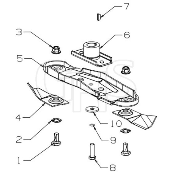 Masport 625AL - 479903 - Sept 2015 > 7968502 - 485mm Quick Cut Blade Assembly