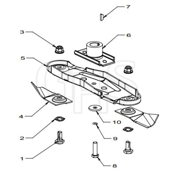 Masport 800AL - 464793 - Nov 2014 - 540mm Quick Cut Blade Assembly