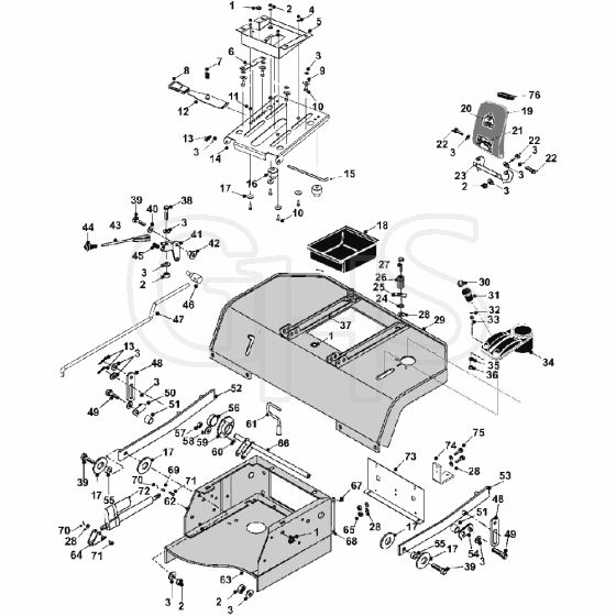 Countax A2550 - 11 Seat And Deck Lift