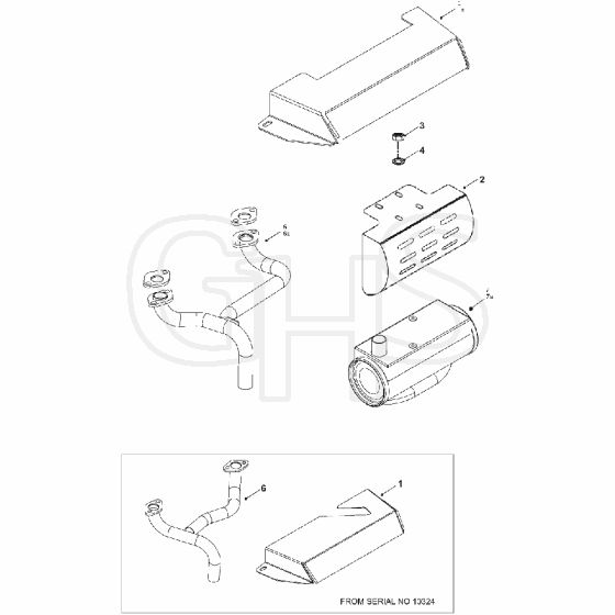 Countax A2550 - 2 Exhaust