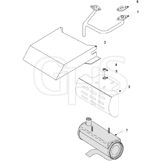 Countax A2550 He - 2 Exhaust