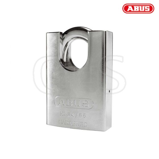 ABUS 34/55 55mm Hardened Steel Padlock Close Shackle Carded 35056 - 35056