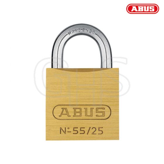 ABUS 55/25 25mm Brass Padlock Carded - 35073