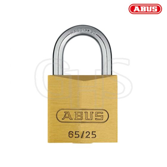 ABUS 65/25 25mm Brass Padlock Carded - 9841