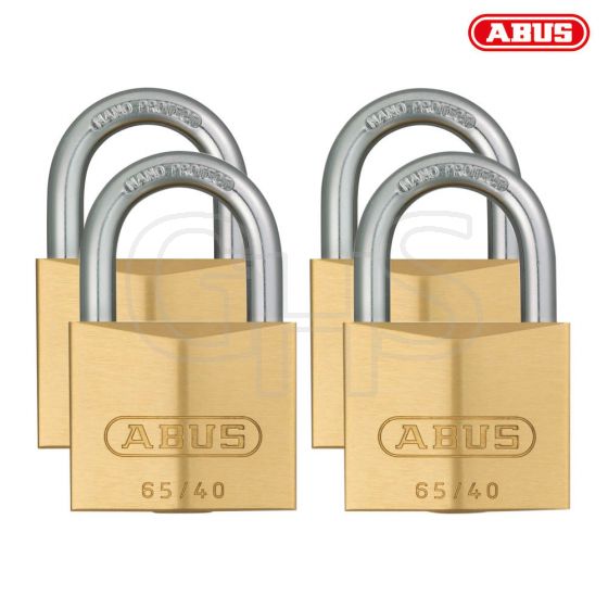 ABUS 65/40 40mm Brass Padlock Quad Pack 35127 - 35127