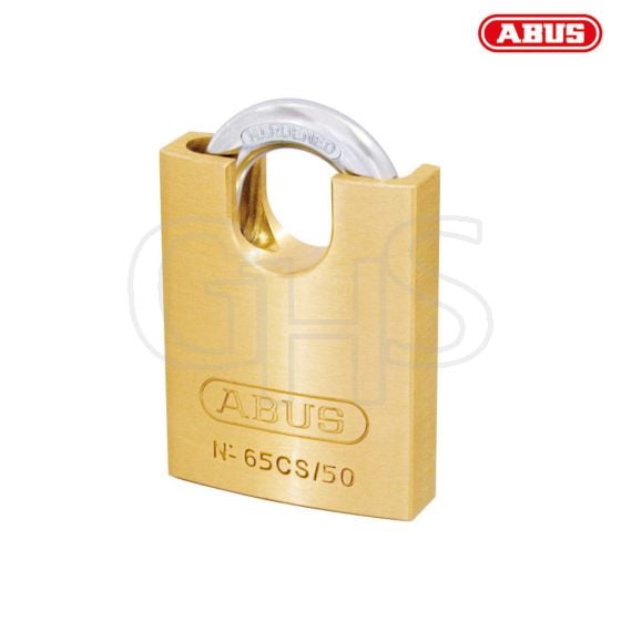 ABUS 65/50CS 50mm Brass Padlock Closed Shackle Carded - 35830