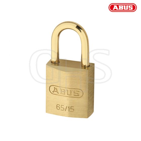 ABUS 65MB/15 15mm Brass Padlock & Shackle Carded 09442 - 80944