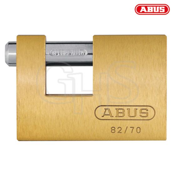 ABUS 82/70 70mm Monoblock Brass Shutter Padlock Keyed 8514 - 11577