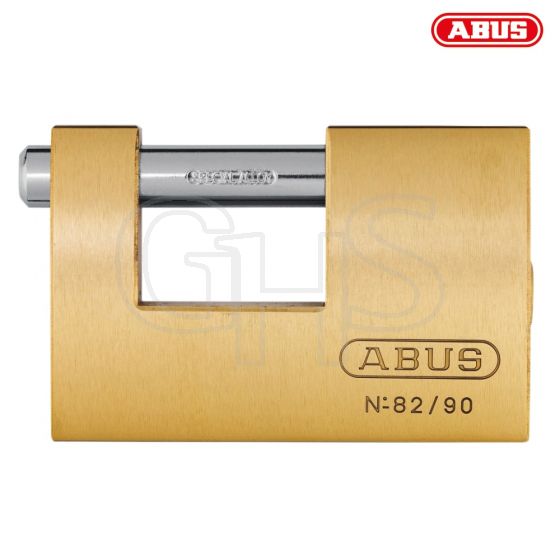 ABUS 82/90 90mm Monoblock Brass Shutter Padlock Keyed 8523 - 11580