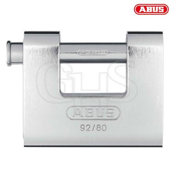 ABUS 92/80 80mm Monoblock Brass Body Shutter Padlock - 20072