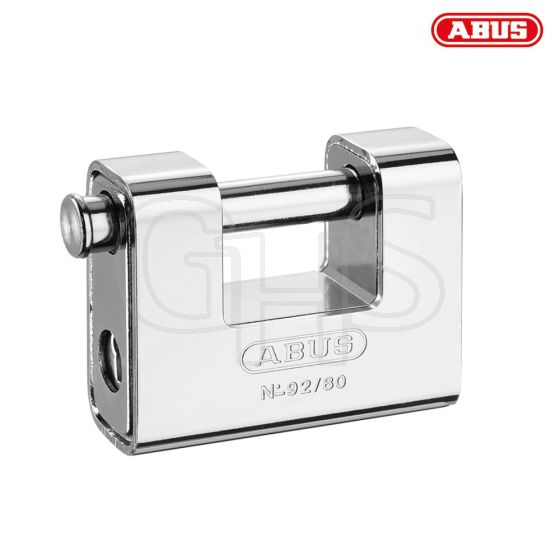 ABUS 92/80 80mm Monoblock Brass Body Shutter Padlock Carded - 35214