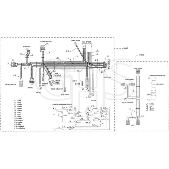 AL-KO Concord T12-85 - 110725 - Wiring Loom 1