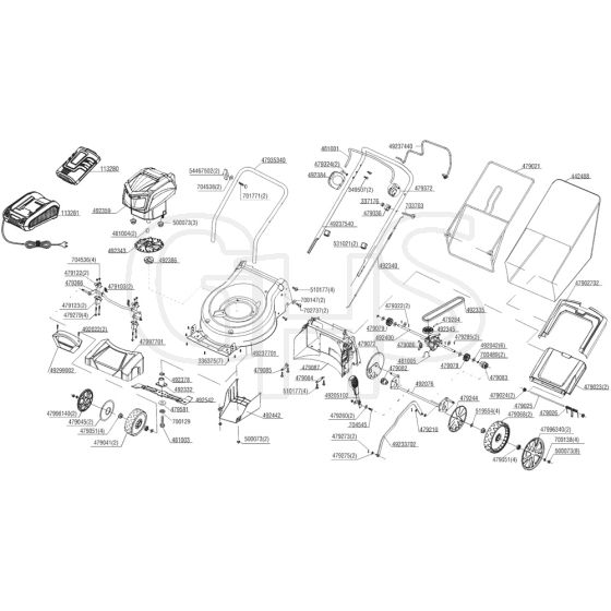 AL-KO Energy Flex 4.29 Li SP - 113695 - Main Assembly