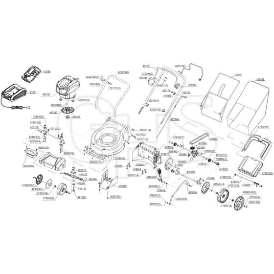 AL-KO Energy Flex 4.69 Li SP - 113714 - Main Assembly